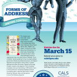 CALS Announces "Forms of Address" Writing Contest