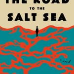 book cover with words The Road to the Salt Sea by Samuel Kolawole. Single black figure with abstract red paths in front.